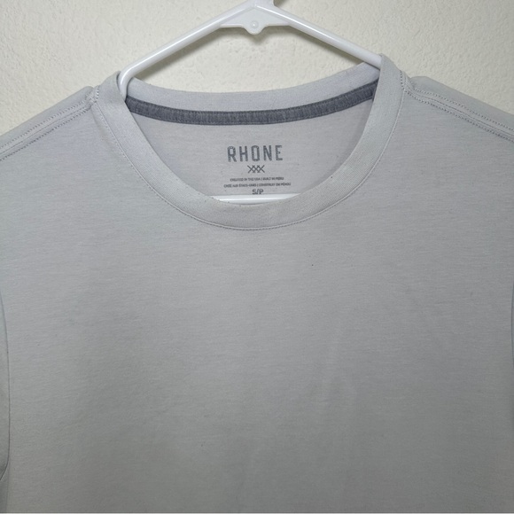 Rhone Element Standard Fit Crewneck Short Sleeve Slate White Pima Tee Size Small - Picture 6 of 9